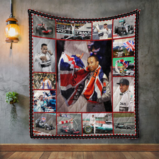 Buy Lewis Hamilton Quilt Blanket & Quilt Bedding Set - Meteew