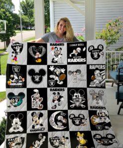 Buy Las Vegas Raiders Disney Quilt Blanket & Quilt Bedding Set