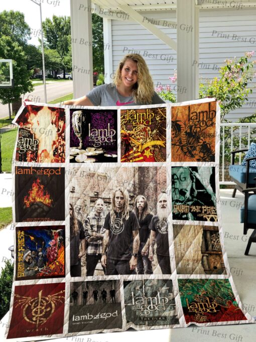 Buy Lamb Of God Albums Cover Poster Quilt Blanket & Quilt Bedding Set