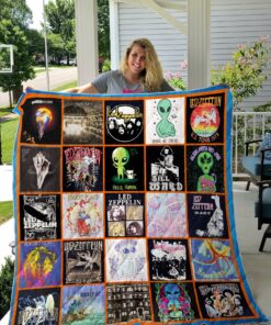 Buy Led Zeppelin - Green Alien Custom Quilt Blanket & Quilt Bedding Set