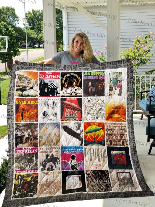 Buy Led Zeppelin Albums Cover Poster Quilt Blanket & Quilt Bedding Set Ver 3