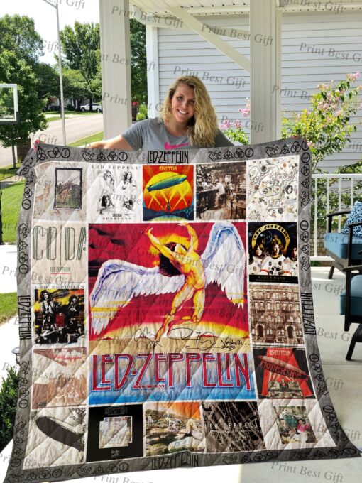 Buy Led Zeppelin Albums Cover Poster Quilt Blanket & Quilt Bedding Set Ver 2