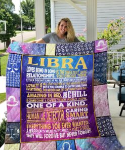 Buy Libra Loves Being In Long Relationship Quilt Blanket & Quilt Bedding Set Great Customized Blanket Gifts For Birthday Christmas Thanksgiving