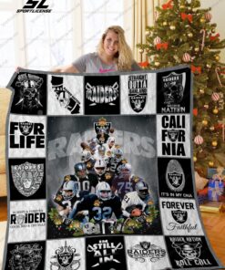 Buy Las Vegas Raiders Quilt Blanket & Quilt Bedding Set Ver Christmas