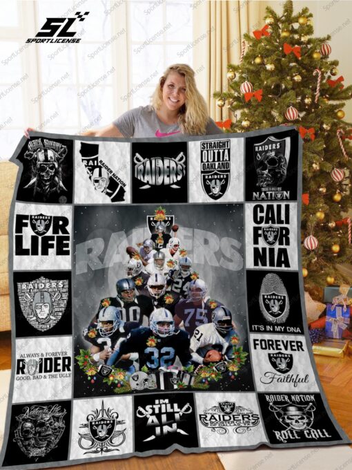 Buy Las Vegas Raiders Quilt Blanket & Quilt Bedding Set Ver Christmas