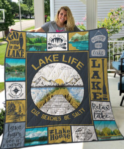 Buy Lake Like Cuz Beaches Be Salty Quilt Blanket & Quilt Bedding Set Great Customized Blanket Gifts For Birthday Christmas Thanksgiving