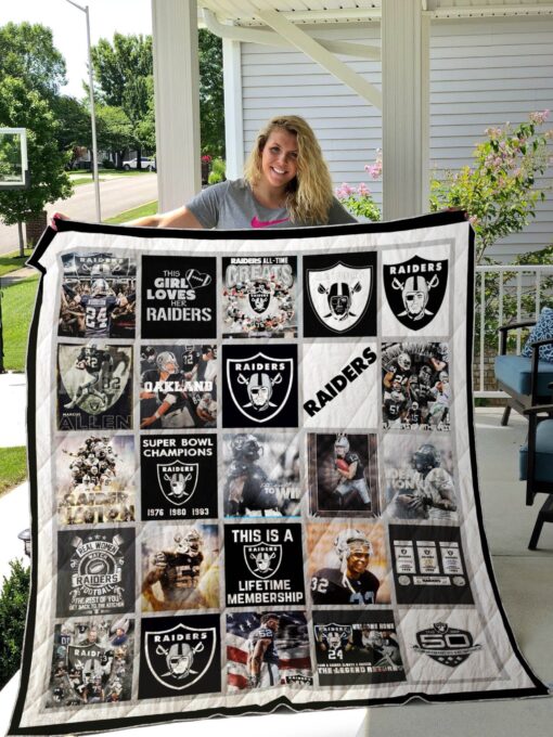 Buy Las Vegas Raiders Super Bowl Champions Quilt Blanket & Quilt Bedding Set Great Customized Blanket Gifts For Birthday Christmas Thanksgiving