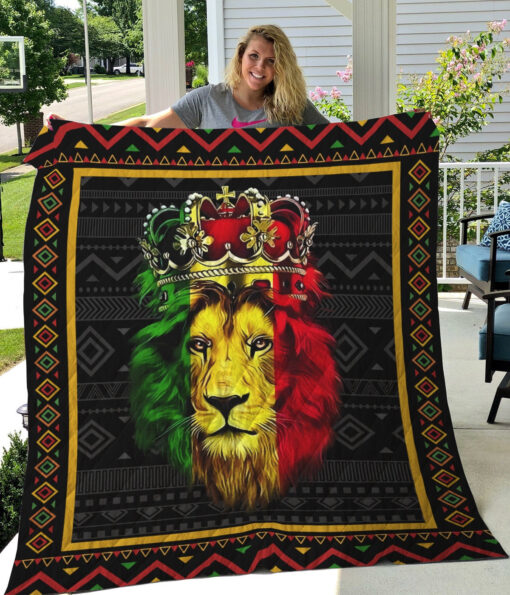 Buy Lion King In Senegal Flag By Geometric Pattern Quilt Blanket & Quilt Bedding Set Great Customized Blanket Gifts For Birthday Christmas Thanksgiving