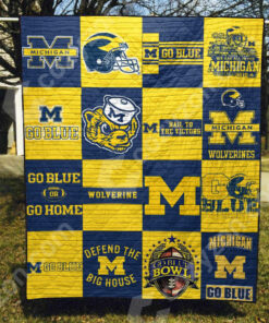 Buy Limited Edition Michigan Wolverines Quilt Blanket & Quilt Bedding Set