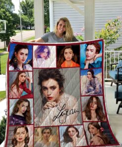 Buy Lily Collins Quilt Blanket & Quilt Bedding Set 01