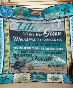 Buy Life Is Like The Ocean The Entire Ocean Is Yours Quilt Blanket & Quilt Bedding Set Great Customized Blanket Gifts For Birthday Christmas Thanksgiving