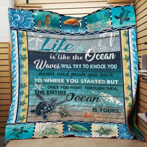 Buy Life Is Like The Ocean The Entire Ocean Is Yours Quilt Blanket & Quilt Bedding Set Great Customized Blanket Gifts For Birthday Christmas Thanksgiving