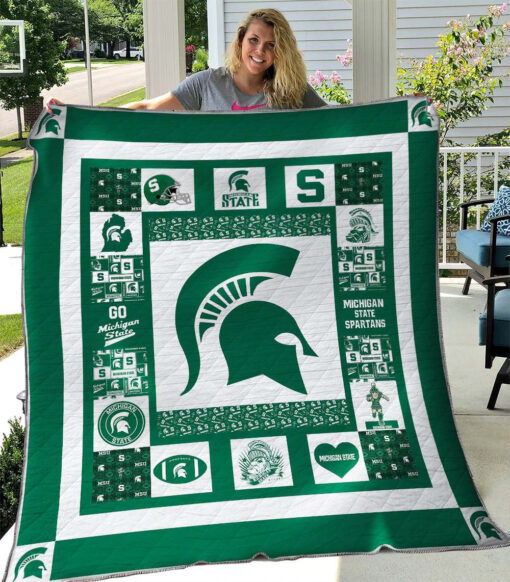 Buy Limited Edition Michigan State Spartans Quilt Blanket & Quilt Bedding Set