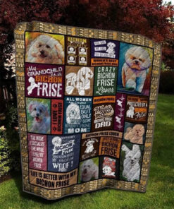 Buy Life Is Better With My Bichon Frise Quilt Blanket & Quilt Bedding Set Great Customized Blanket Gifts For Birthday Christmas Thanksgiving