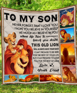 Buy Lion King-Dad-To My Son Quilt Blanket & Quilt Bedding Set