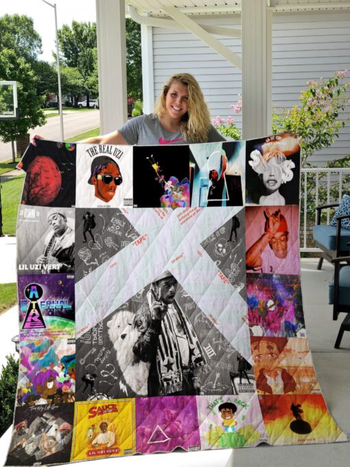 Buy Lil Uzi Vert Albums Quilt Blanket & Quilt Bedding Set For Fans Ver 17