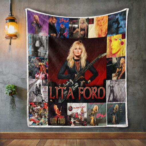 Buy Lita Ford Album Covers Quilt Blanket & Quilt Bedding Set