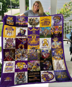 Buy Lsu Tigers Football Quilt Blanket & Quilt Bedding Set Great Customized Gifts For Birthday Christmas Thanksgiving Perfect Gifts For American Football Lover