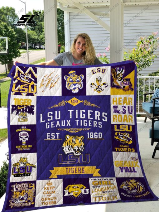 Buy Lsu Tigers Quilt Blanket & Quilt Bedding Set 01