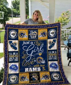 Buy Los Angeles Rams Girl Quilt Blanket & Quilt Bedding Set 01