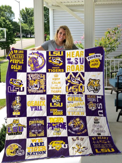 Buy Lsu Tigers Quilt Blanket & Quilt Bedding Set 02