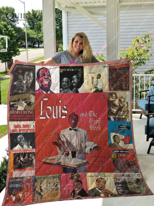 Buy Louis Armstrong  Albums Quilt Blanket & Quilt Bedding Set For Fans Ver 17