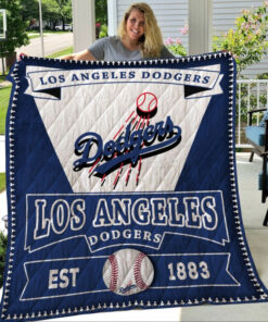 Buy Los Angeles Dodgers Quilt Blanket & Quilt Bedding Set Fan Made