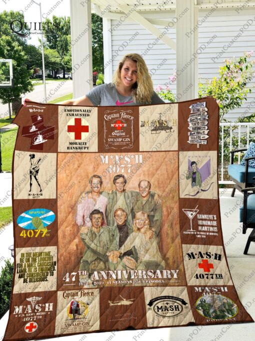 Buy M*A*S*H 4077 47Th Anniversary Quilt Blanket & Quilt Bedding Set For Fans Ver 17