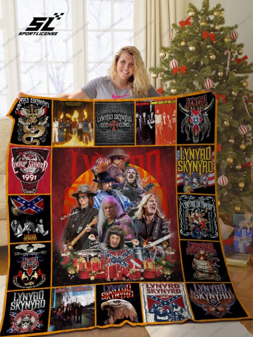 Buy Lynyrd Skynyrd Band Christmas Quilt Blanket & Quilt Bedding Set