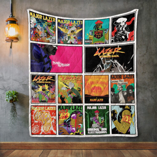 Buy Major Lazer Album Covers Quilt Blanket & Quilt Bedding Set