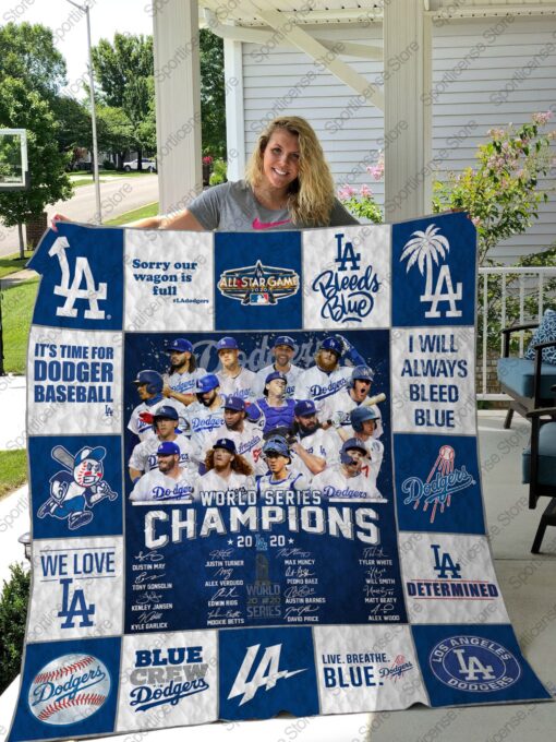 Buy Los Angeles Dodgers Ws2020 Quilt Blanket & Quilt Bedding Set