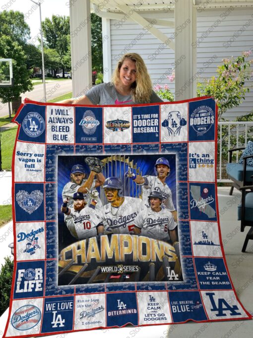 Buy Los Angeles Dodgers Ws2020 Ver 23 Quilt Blanket & Quilt Bedding Set