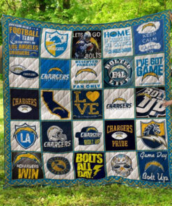 Buy Los Angeles Chargers Quilt Blanket & Quilt Bedding Set Fan Made