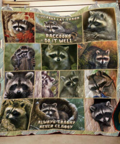 Buy Live Fast Eat Trash Racoon Do It Well Quilt Blanket & Quilt Bedding Set Great Customized Blanket Gifts For Birthday Christmas Thanksgiving