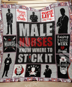 Buy Male Nurses Know Where To Stick It Quilt Blanket & Quilt Bedding Set Great Customized Gifts For Birthday Christmas Thanksgiving Perfect Gifts For Nurse