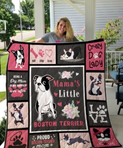 Buy Mama'S Little Boston Terrier Quilt Blanket & Quilt Bedding Set Great Customized Blanket Gifts For Birthday Christmas Thanksgiving