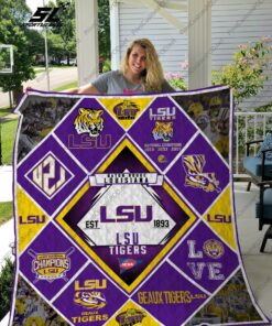 Buy Lsu Tigers 9 Quilt Blanket & Quilt Bedding Set