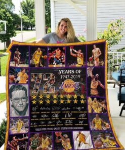 Buy Los Angeles Lakers 72 Years Quilt Blanket & Quilt Bedding Set