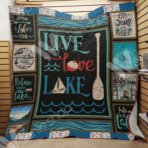 Buy Live Love Lake Quilt Blanket & Quilt Bedding Set Great Customized Blanket Gifts For Birthday Christmas Thanksgiving