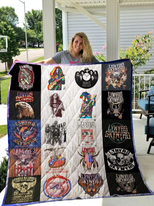 Buy Lynyrd Skynyrd Tshirt Quilt Blanket & Quilt Bedding Set