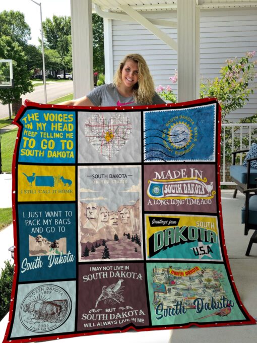 Buy Made In South Dakota A Long Time Ago Quilt Blanket & Quilt Bedding Set Great Customized Blanket Gifts For Birthday Christmas Thanksgiving