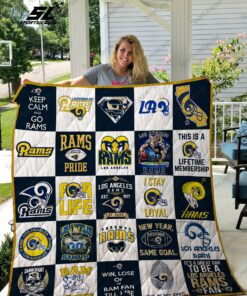 Buy Los Angeles Rams Quilt Blanket & Quilt Bedding Set 02