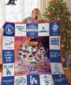 Buy Los Angeles Dodgers Quilt Blanket & Quilt Bedding Set Ver 17