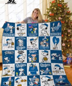 Buy Los Angeles Dodgers Snoopy Quilt Blanket & Quilt Bedding Set