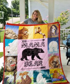 Buy Mama Bear Quilt Blanket & Quilt Bedding Set Great Customized Blanket Gifts For Birthday Christmas Thanksgiving