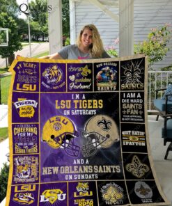 Buy Lsu Tigers &Amp;Amp; New Orleans Saints Quilt Blanket & Quilt Bedding Set