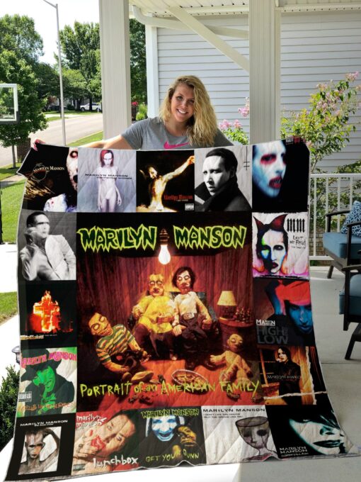 Buy Marilyn Manson Albums Quilt Blanket & Quilt Bedding Set For Fans Ver 17