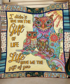 Buy Mandala Owl On Word Quilt Blanket & Quilt Bedding Set Great Customized Blanket Gifts For Birthday Christmas Thanksgiving