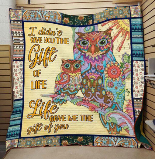 Buy Mandala Owl On Word Quilt Blanket & Quilt Bedding Set Great Customized Blanket Gifts For Birthday Christmas Thanksgiving