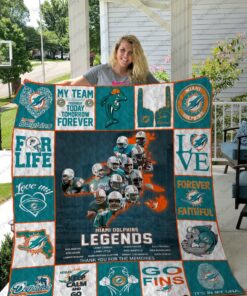 Buy Miami Dolphins Legends Quilt Blanket & Quilt Bedding Set